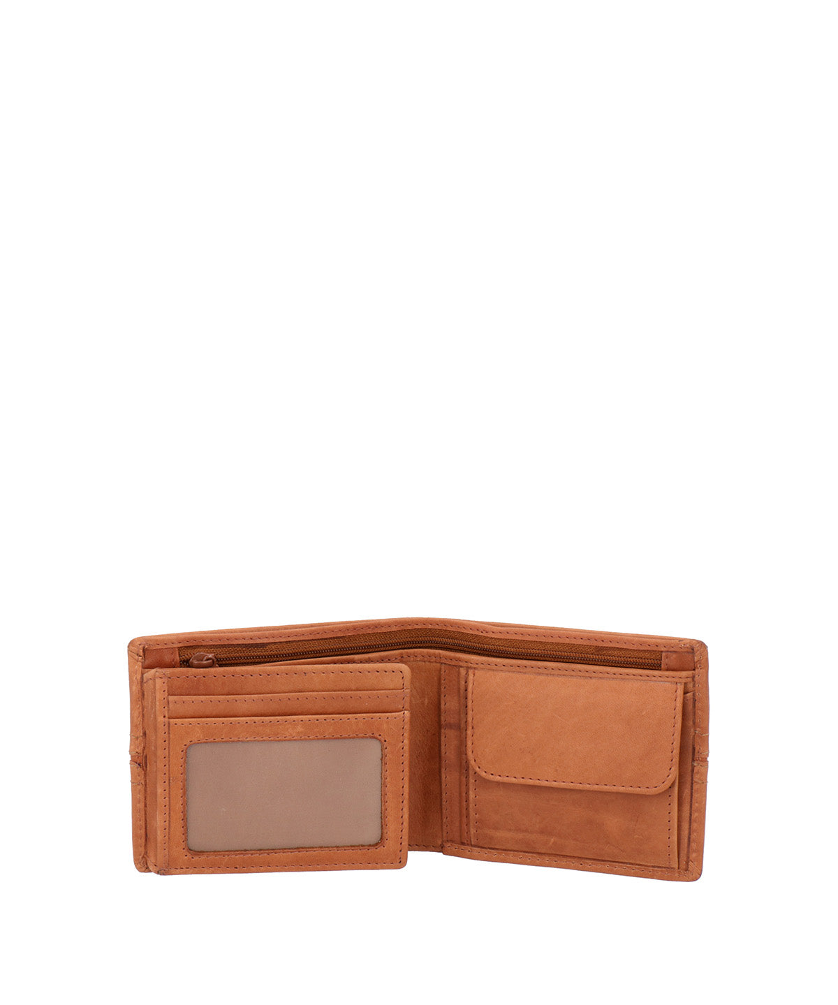 Billetera Cuero Hombre Om Stitch Coin