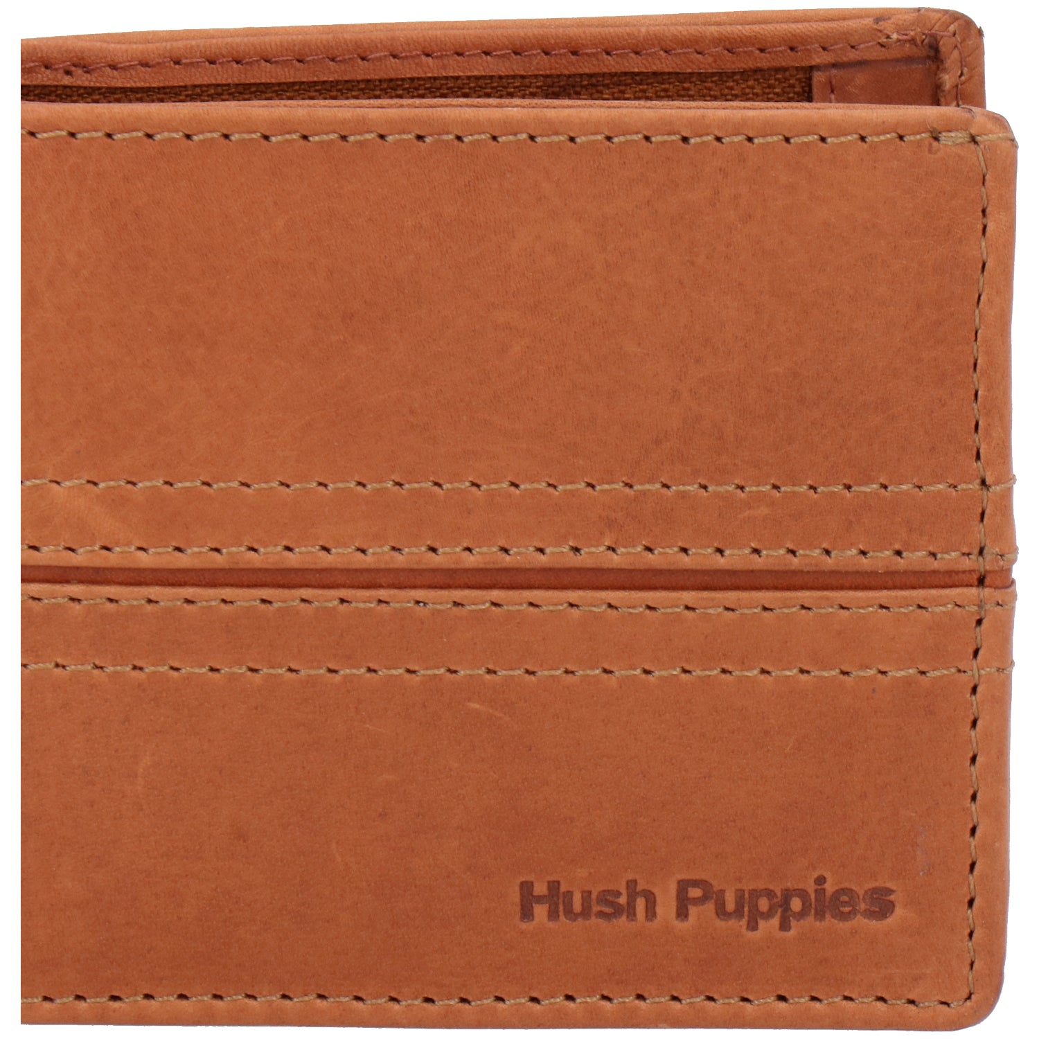 Billetera Cuero Hombre Om Stitch Coin | Hush Puppies