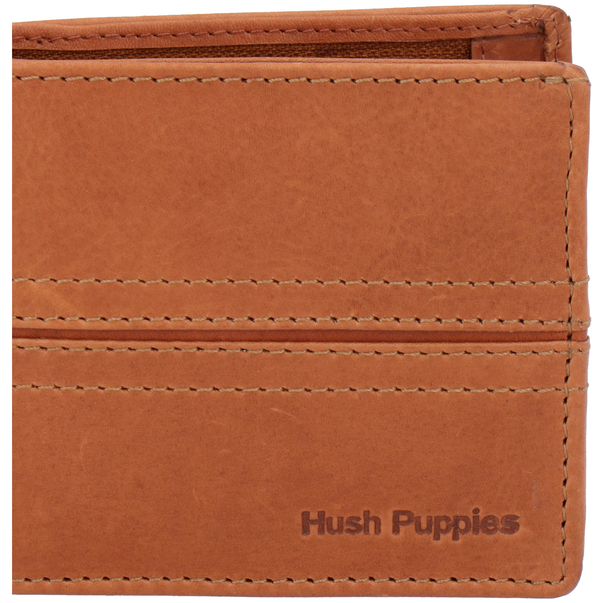 Billetera Cuero Hombre Om Stitch Coin | Hush Puppies