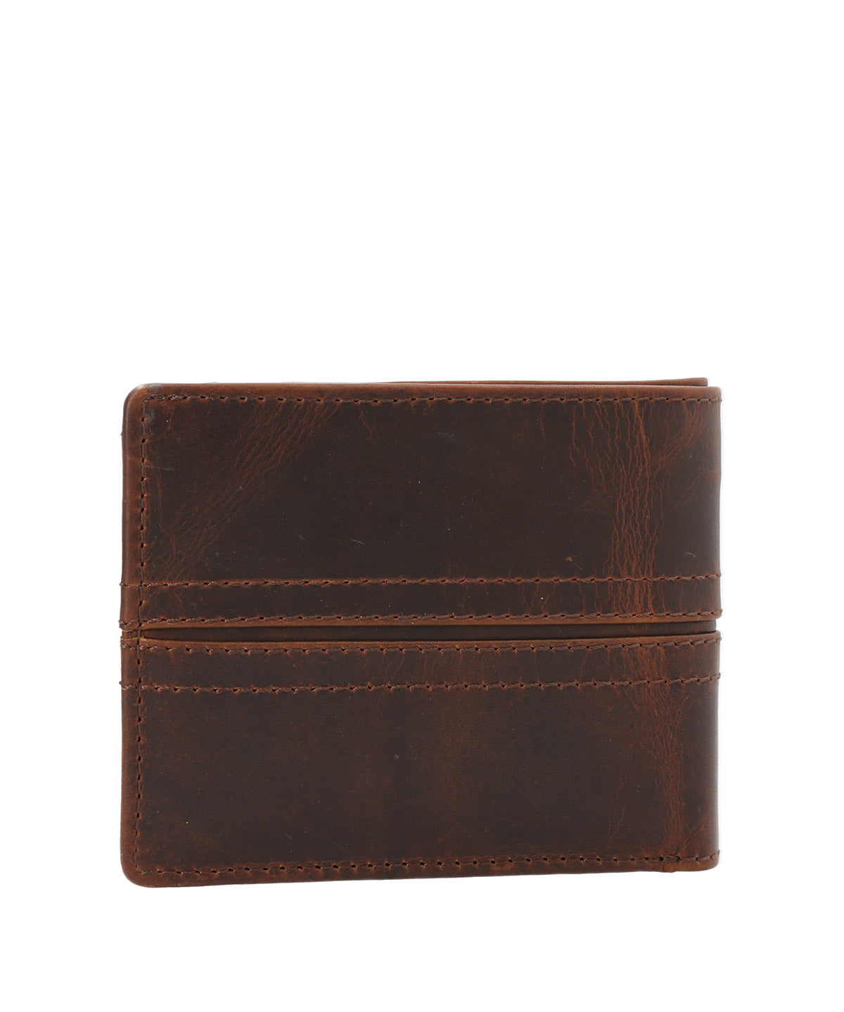 Billetera Cuero Hombre St Stitch Triple Café Hush Puppies