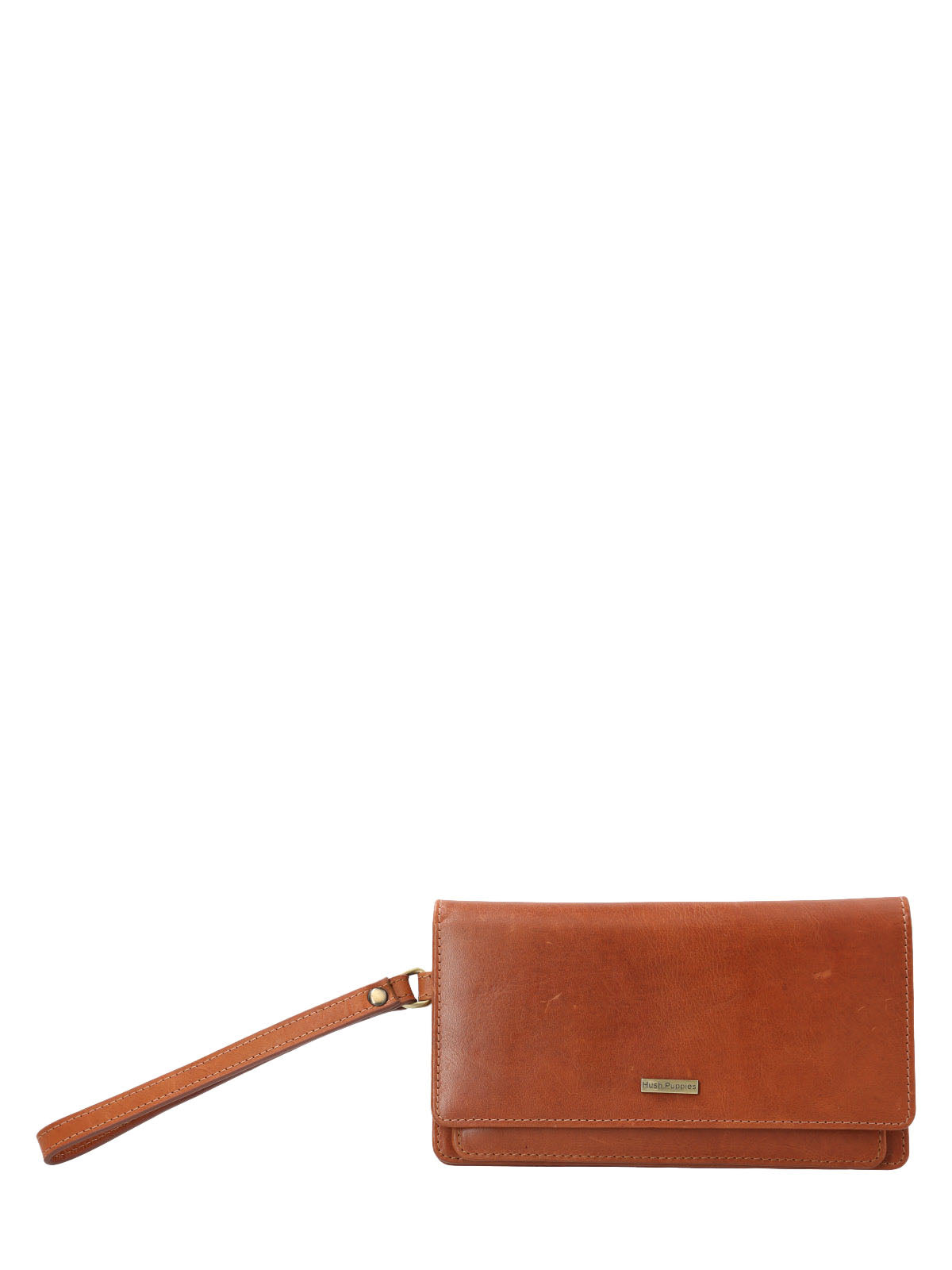 Billetera Cuero Mujer Om Rother Clutch Café Hush Puppies
