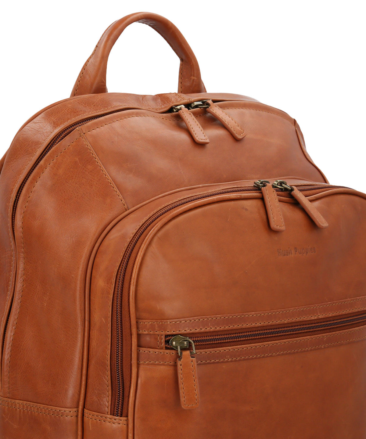 Mochila Cuero Hombre Om Rother Back Café Hush Puppies | Hush Puppies