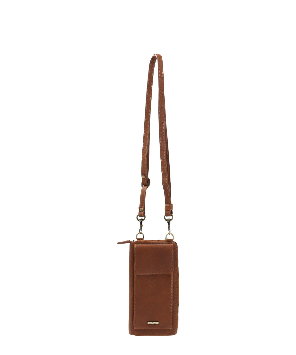 Bandolera Cuero Mujer Th Rhodes Crioss Café Hush Puppies | Hush Puppies