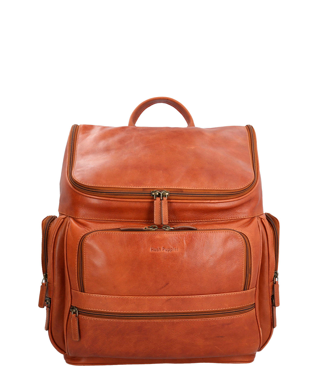 Mochila Cuero Hombre Om Matthew Back Café Hush Puppies | Hush Puppies