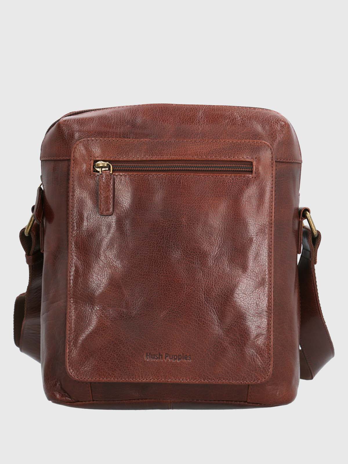 Maletin Cuero Hombre Vn Mooney Cross Café Hush Puppies-Hush Puppies Chile