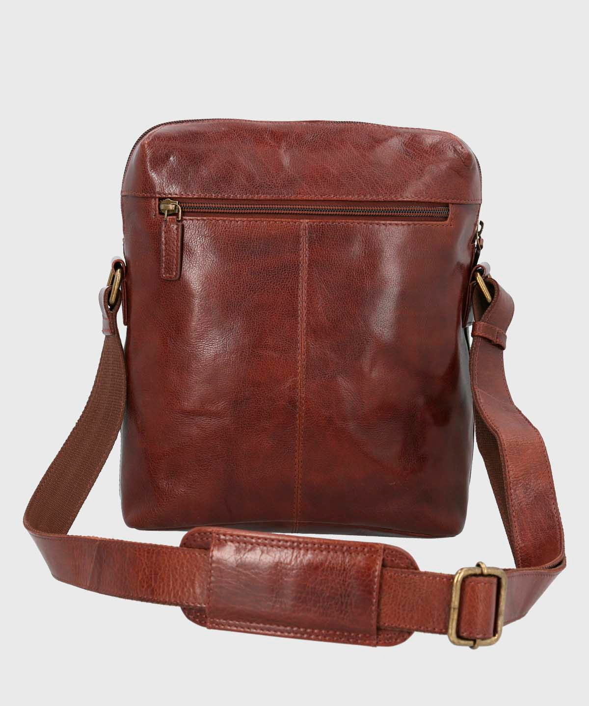 Maletin Cuero Hombre Vn Mooney Cross Café Hush Puppies-Hush Puppies Chile
