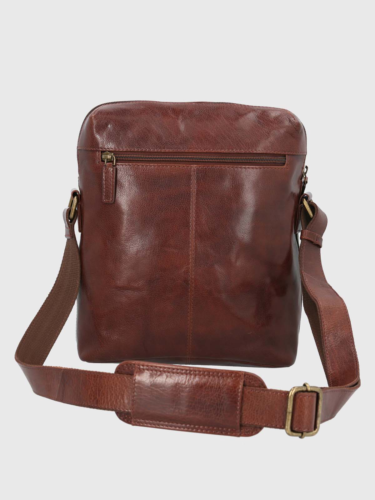 Maletin Cuero Hombre Vn Mooney Cross Café Hush Puppies-Hush Puppies Chile