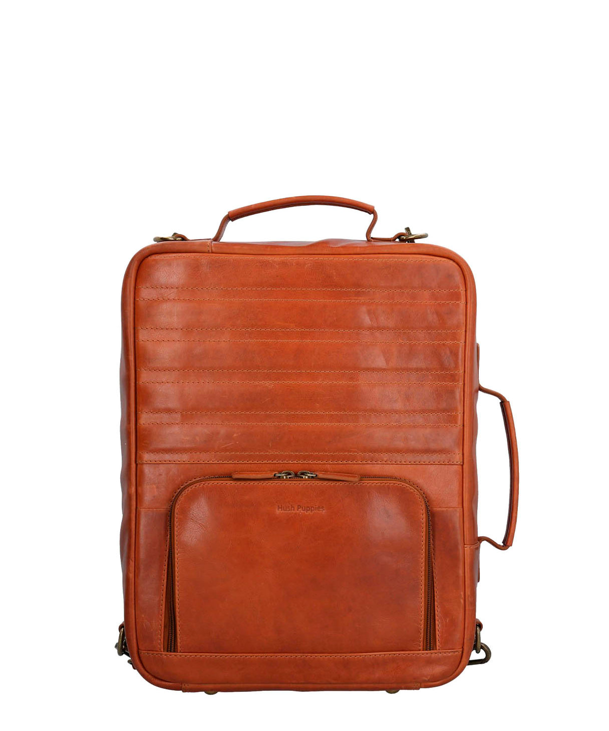 Mochila Cuero Hombre Om Middleton Back Café Hush Puppies | Hush Puppies