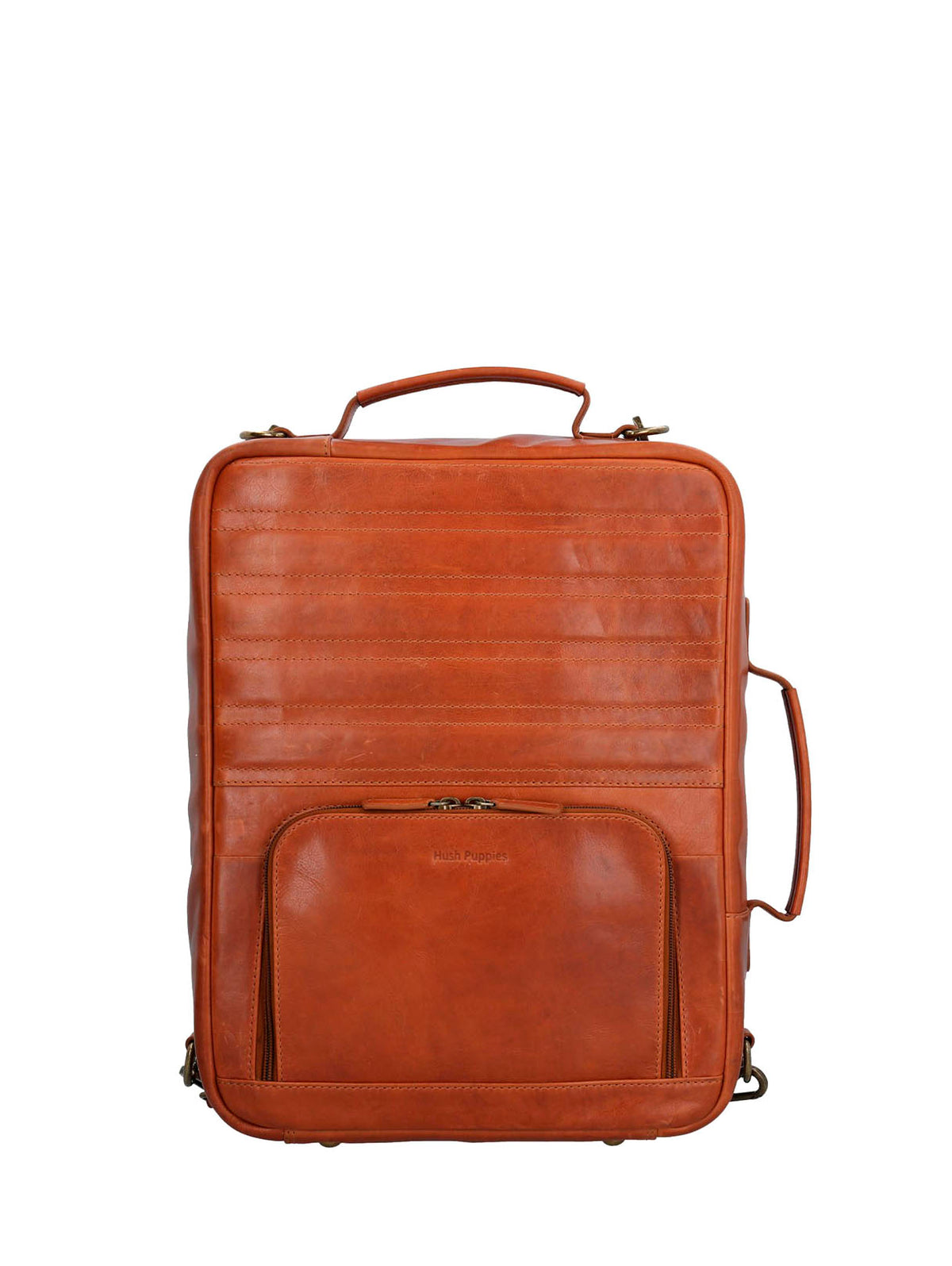 Mochila Cuero Hombre Om Middleton Back Café Hush Puppies | Hush Puppies