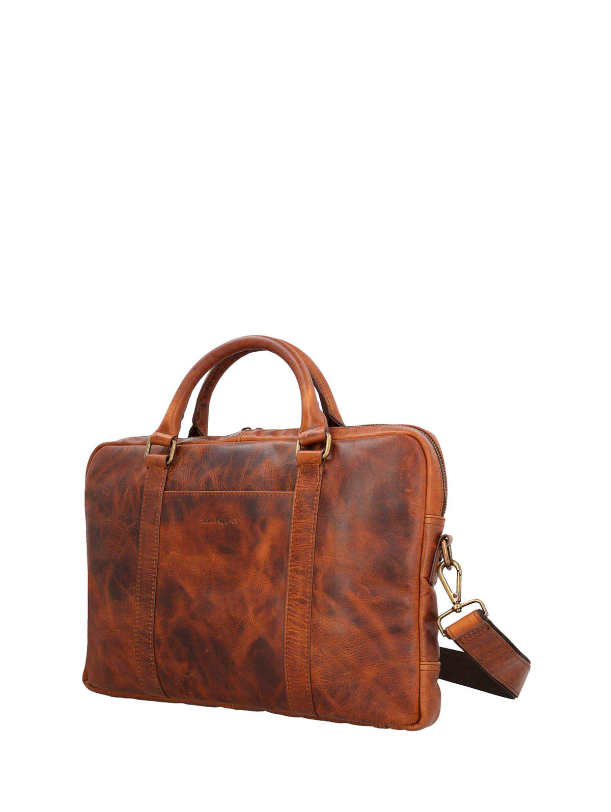 Maletin Cuero Hombre Th Mahoney Café Hush Puppies | Hush Puppies