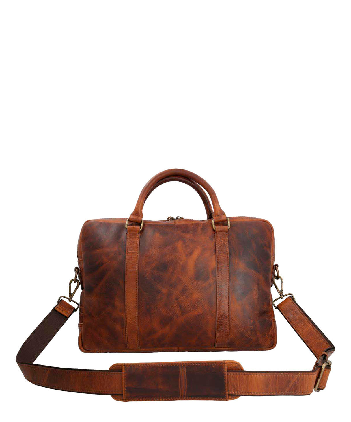 Maletin Cuero Hombre Th Mahoney Café Hush Puppies | Hush Puppies