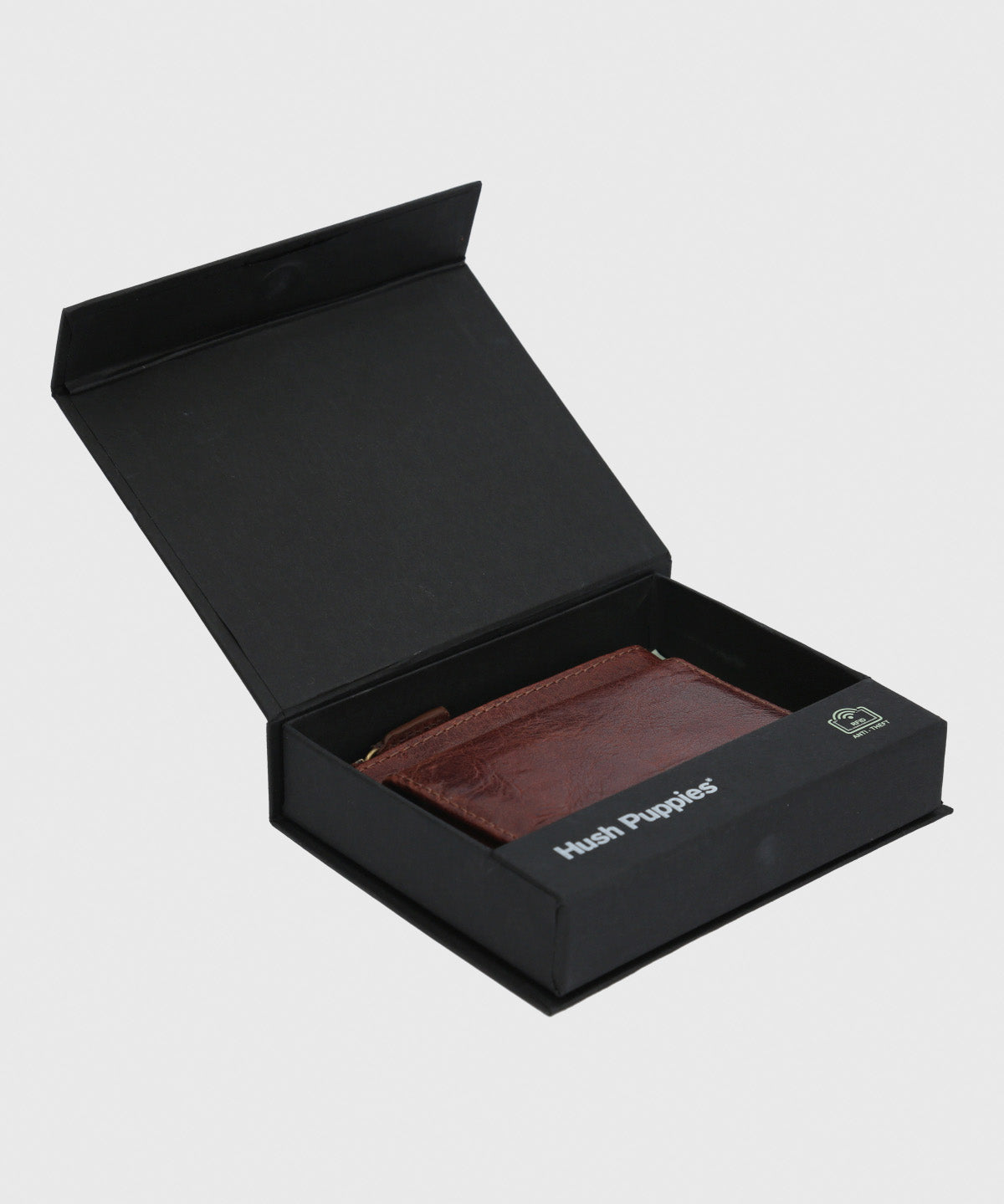 Billetera Cuero Hombre Vn Freeman Snap Café Hush Puppies
