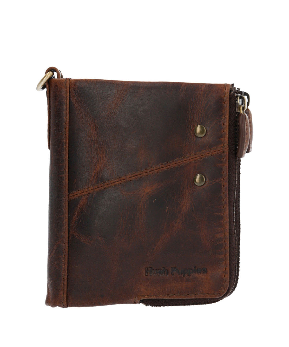 Billetera Cuero Hombre St Felton Zipcard Café Hush Puppies