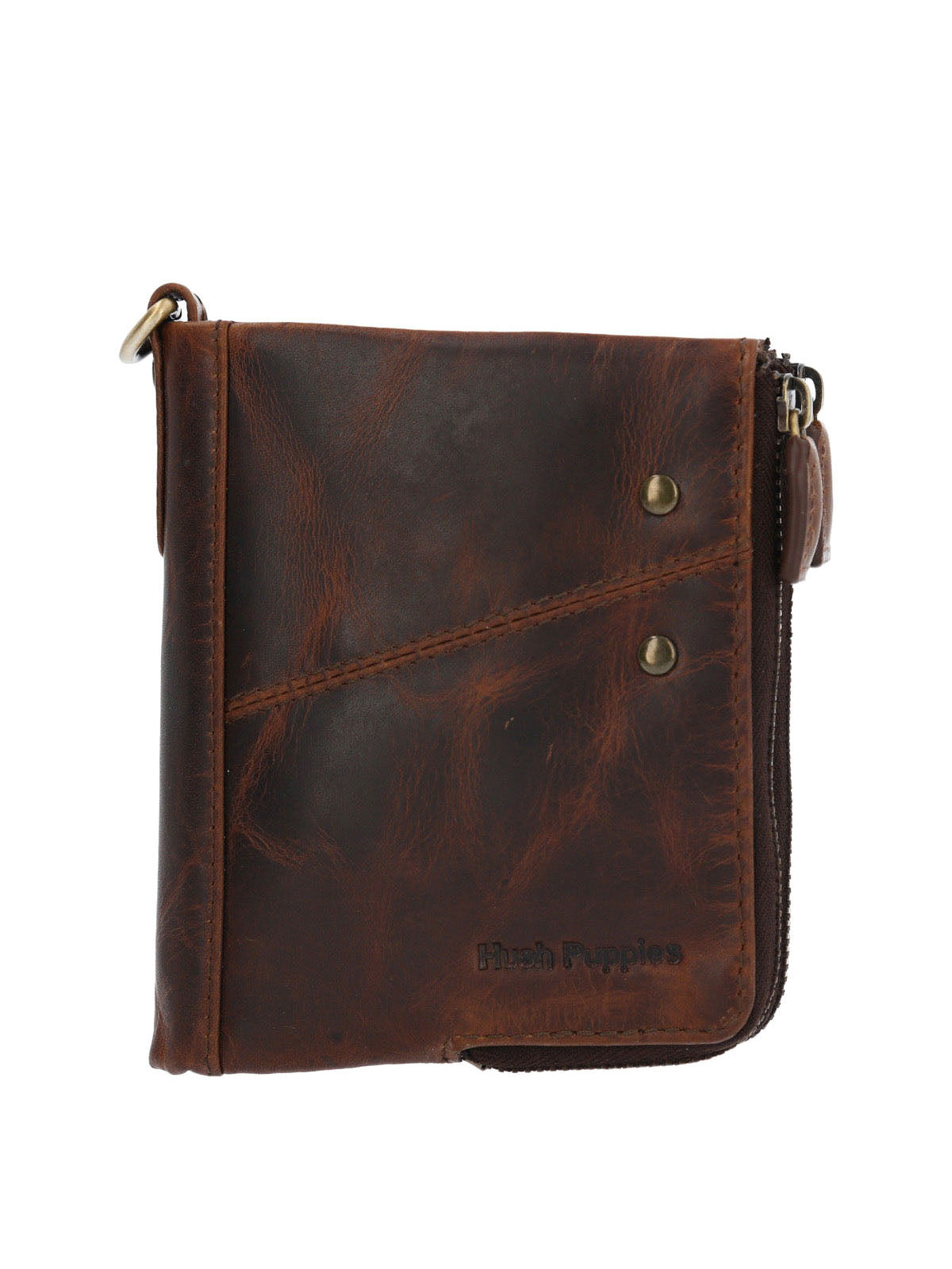 Billetera Cuero Hombre St Felton Zipcard Café Hush Puppies