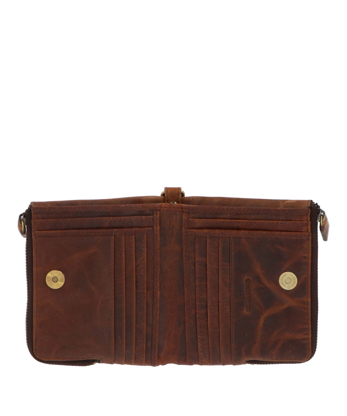 Billetera Cuero Hombre St Felton Zipcard Café Hush Puppies