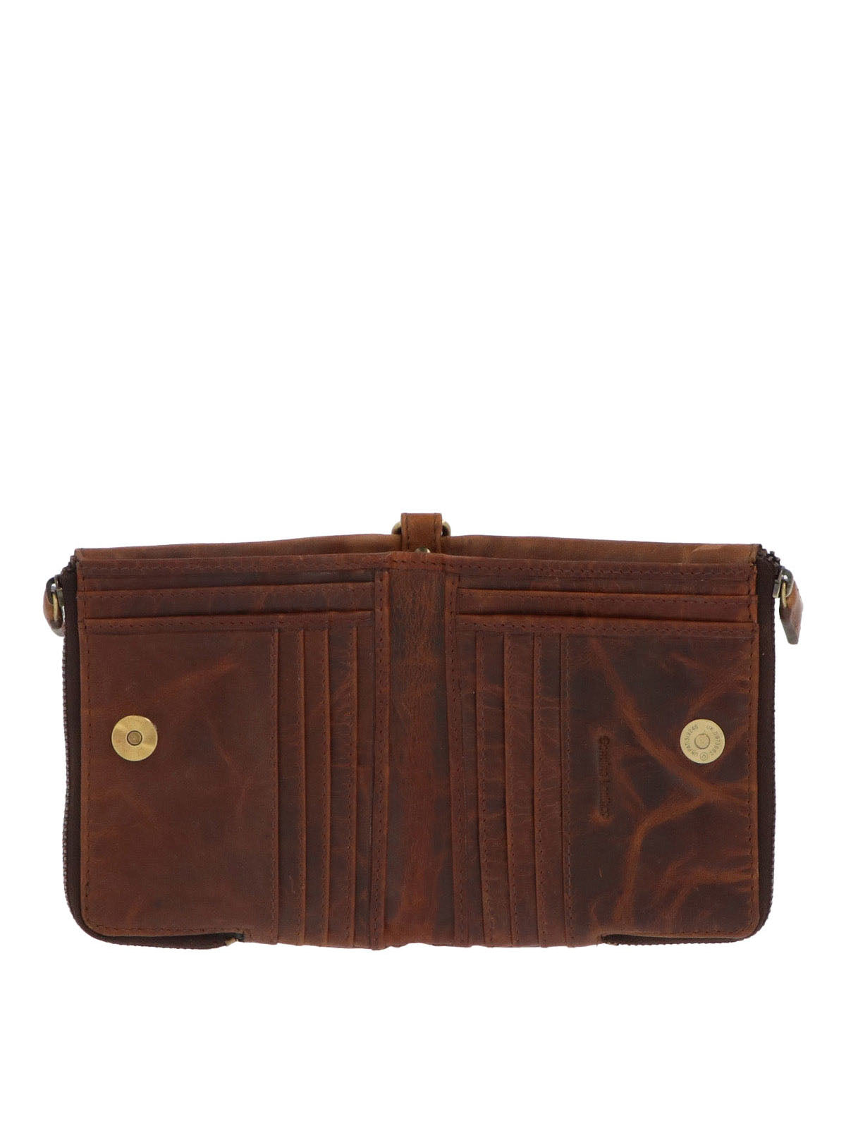 Billetera Cuero Hombre St Felton Zipcard Café Hush Puppies