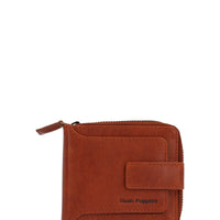 Billetera Cuero Hombre Om Fletcher Zip Café Hush Puppies