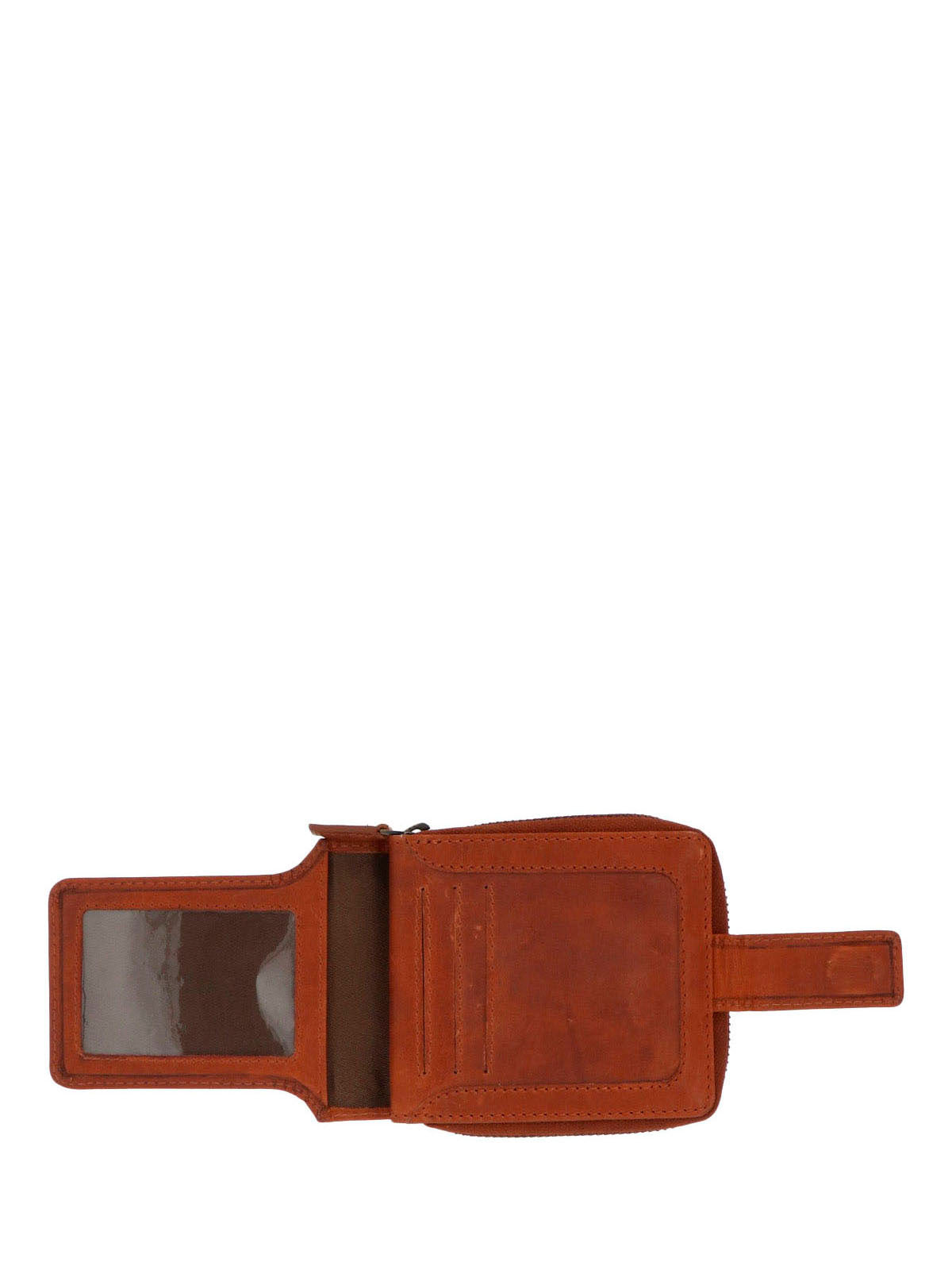 Billetera Cuero Hombre Om Fletcher Zip Café Hush Puppies