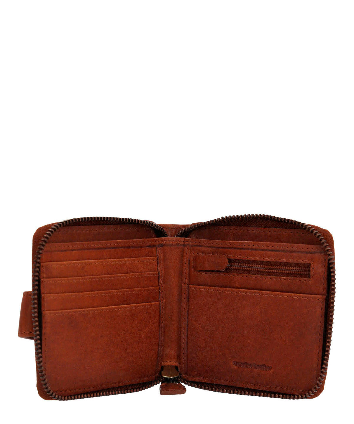 Billetera Cuero Hombre Om Fletcher Zip Café Hush Puppies