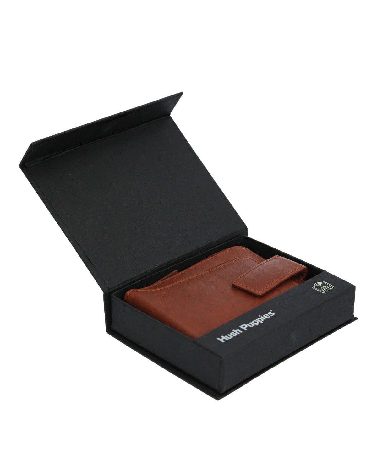 Billetera Cuero Hombre Om Fletcher Zip Café Hush Puppies