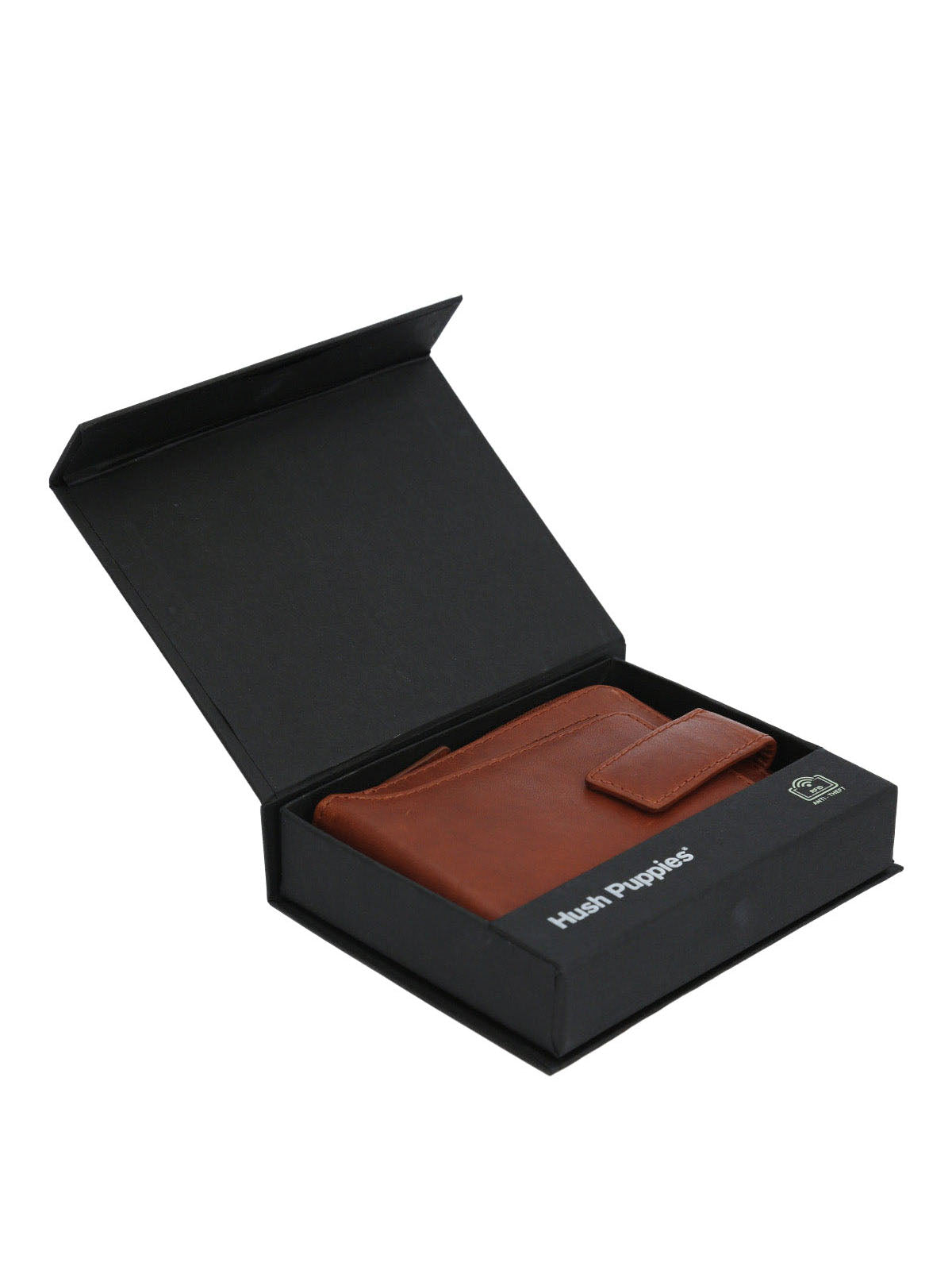 Billetera Cuero Hombre Om Fletcher Zip Café Hush Puppies