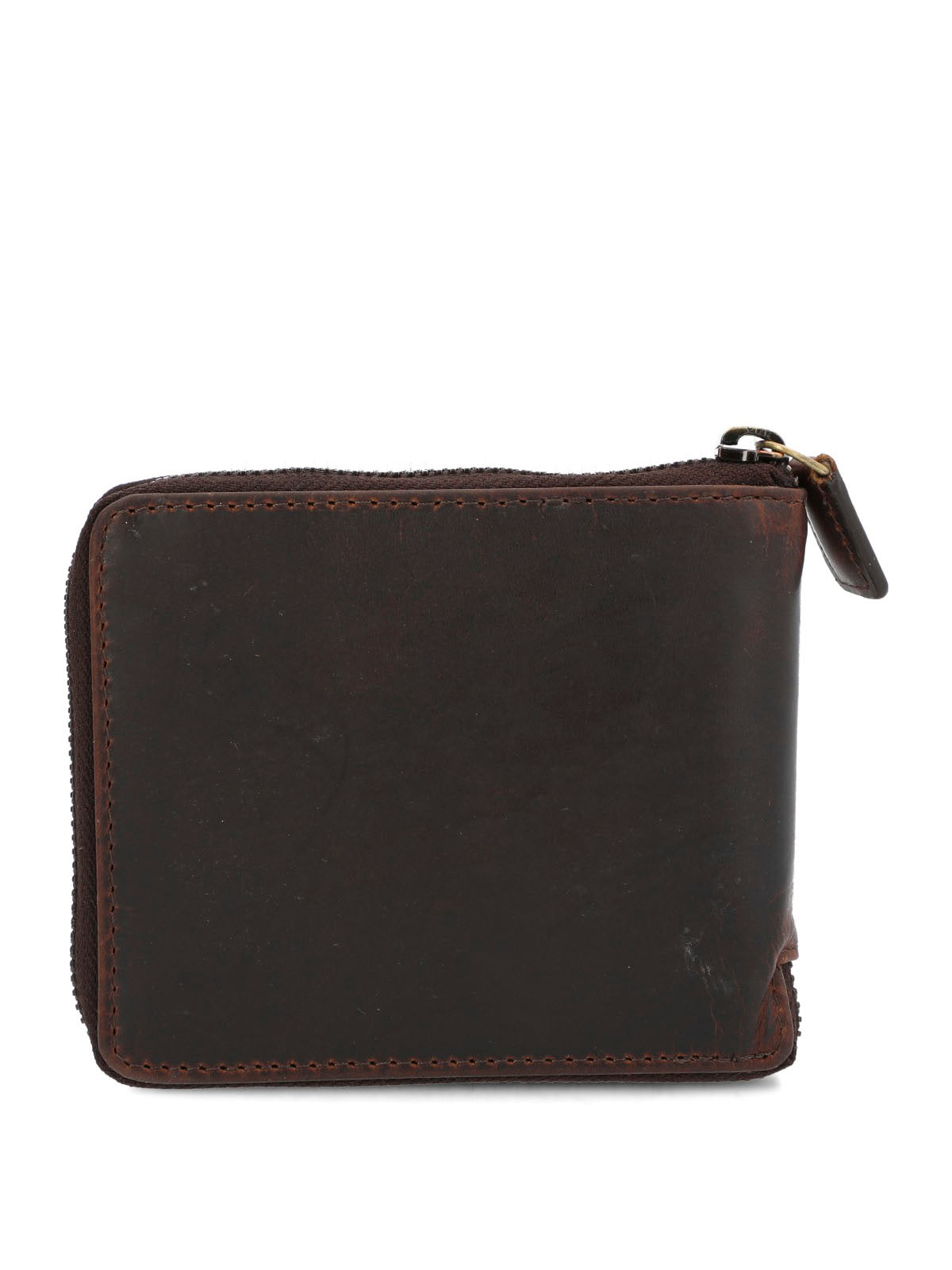 Billetera Cuero Hombre St Gray Zip Café Hush Puppies