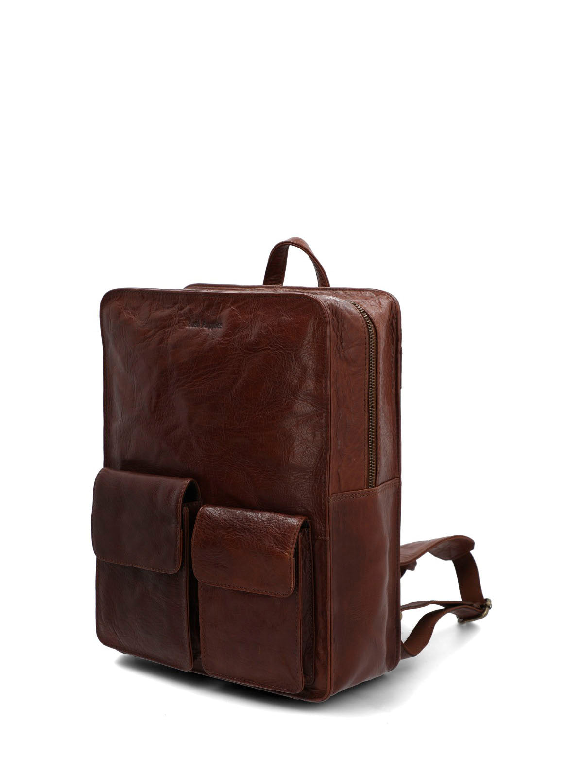 Mochila Cuero Hombre Vn George Back Café Hush Puppies