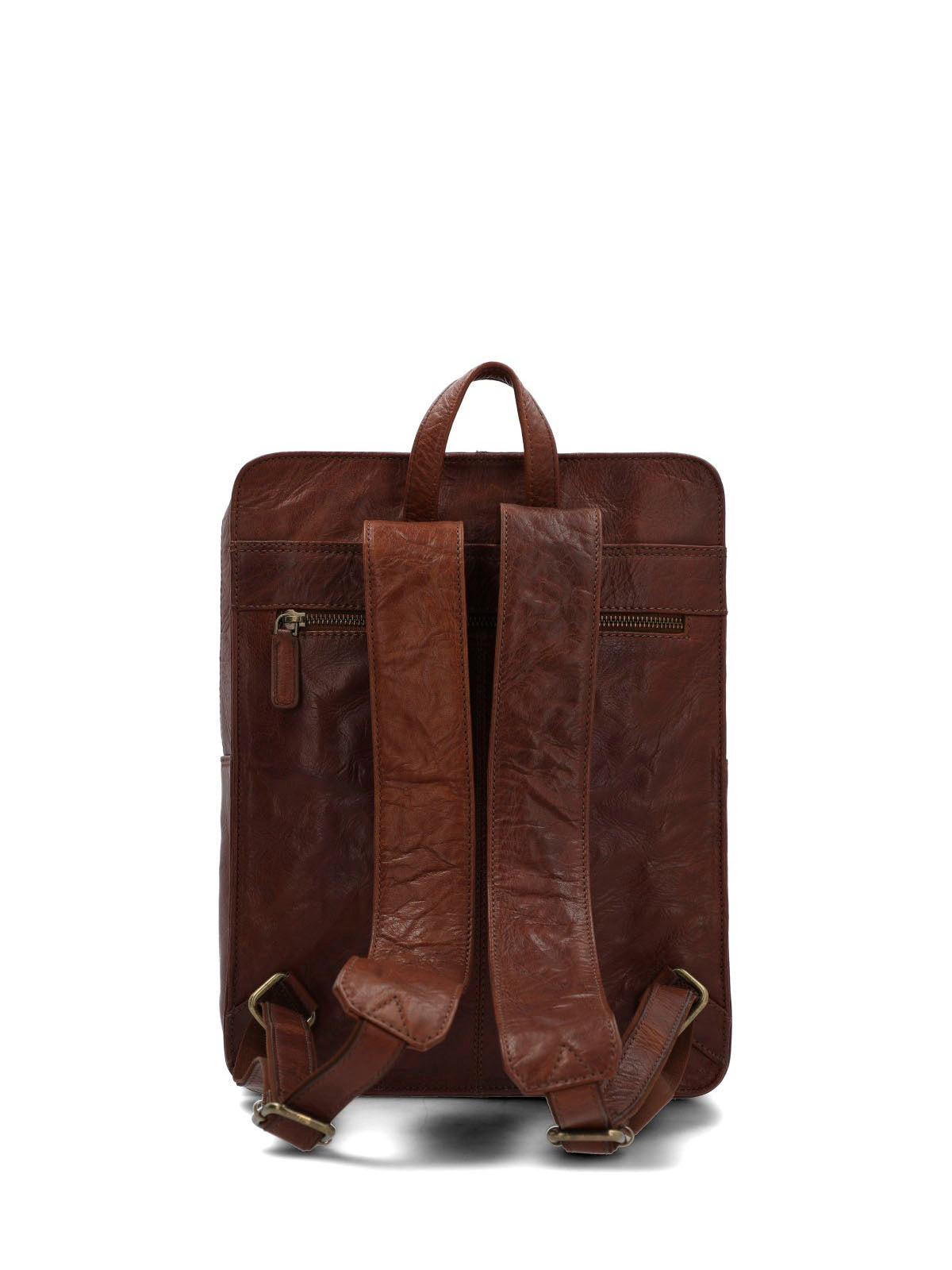 Mochila Cuero Hombre Vn George Back Café Hush Puppies