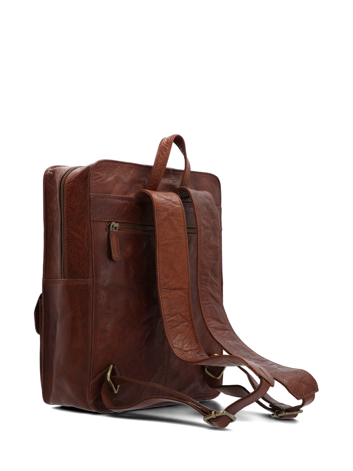 Mochila Cuero Hombre Vn George Back Café Hush Puppies