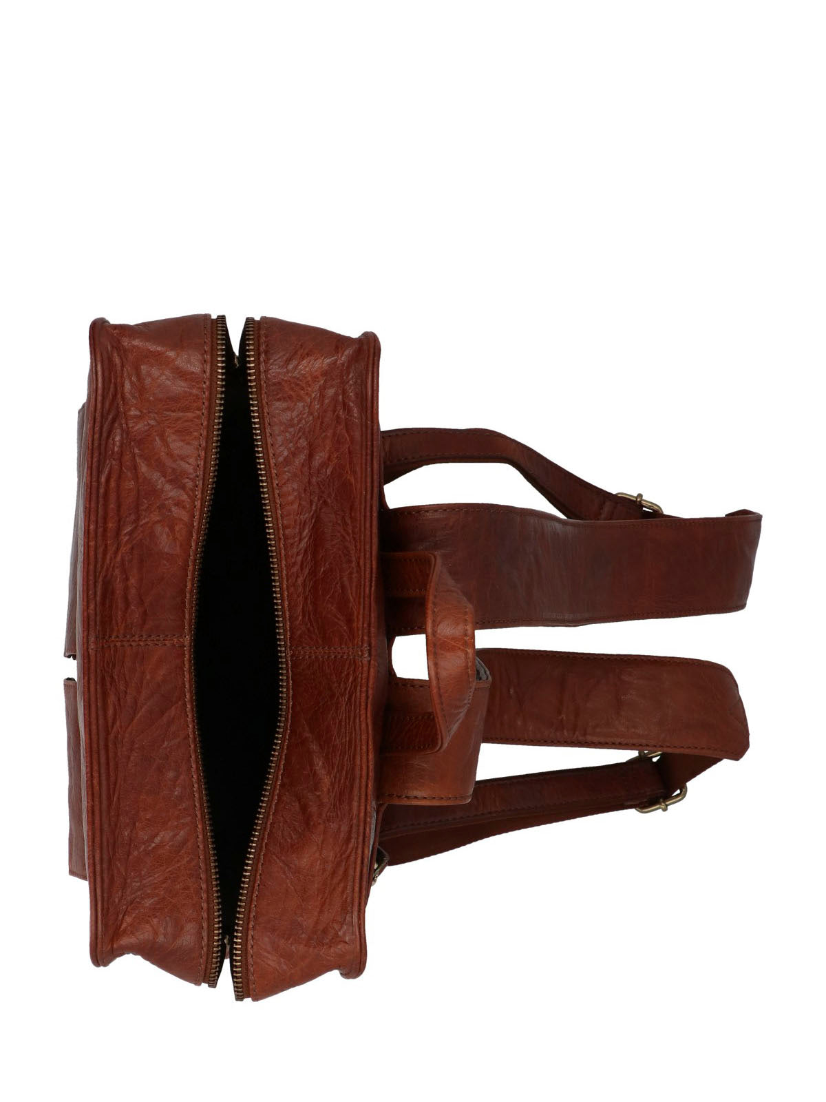 Mochila Cuero Hombre Vn George Back Café Hush Puppies