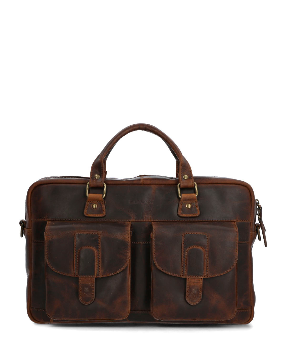 Maletin Cuero Hombre St Grier Bag Café Hush Puppies