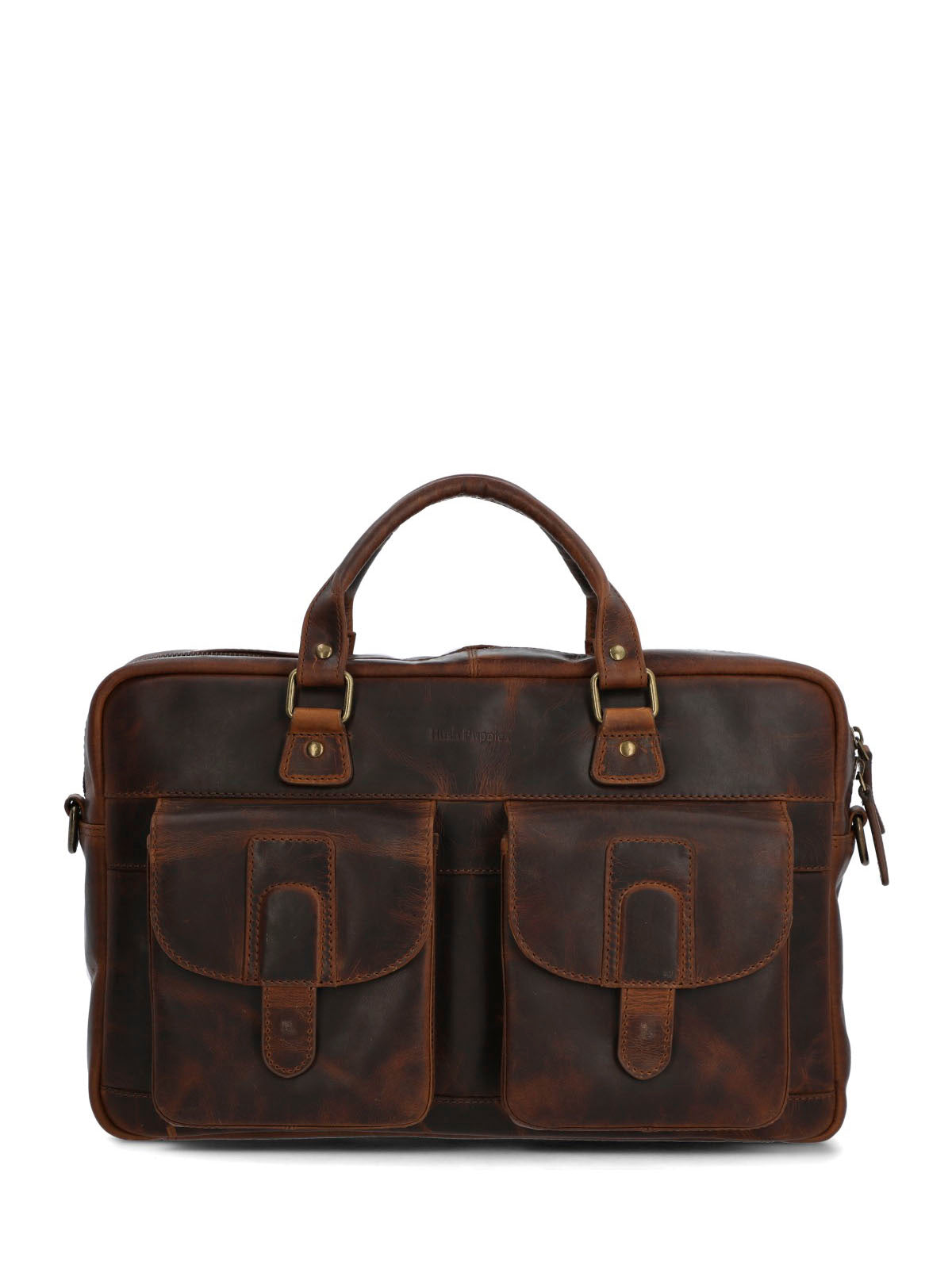 Maletin Cuero Hombre St Grier Bag Café Hush Puppies