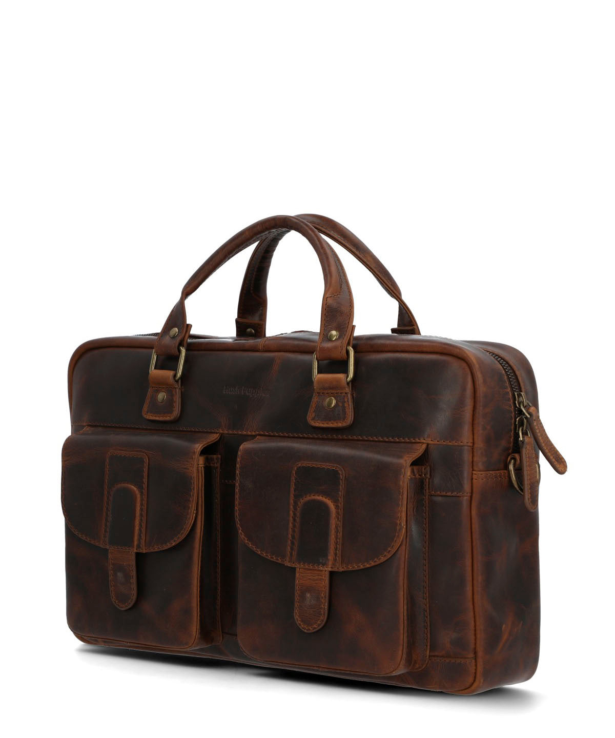 Maletin Cuero Hombre St Grier Bag Café Hush Puppies