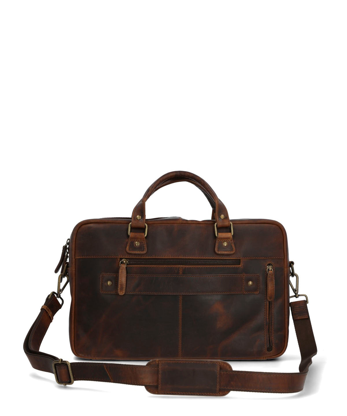 Maletin Cuero Hombre St Grier Bag Café Hush Puppies