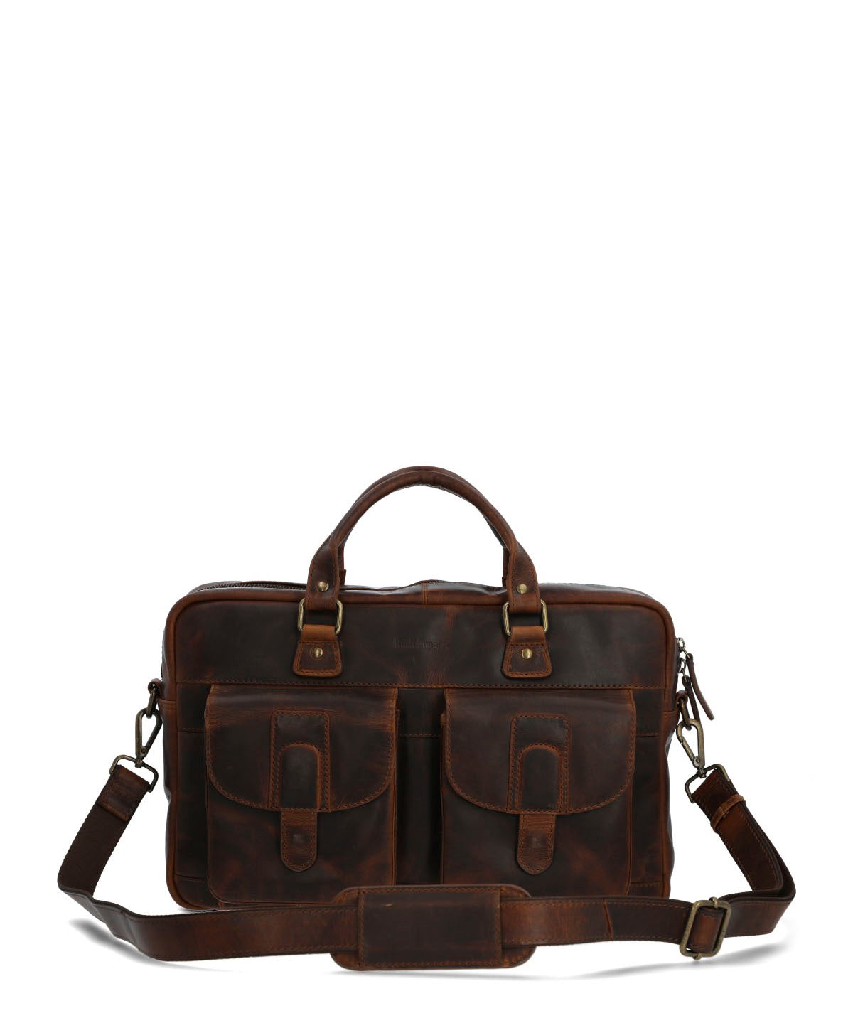 Maletin Cuero Hombre St Grier Bag Café Hush Puppies