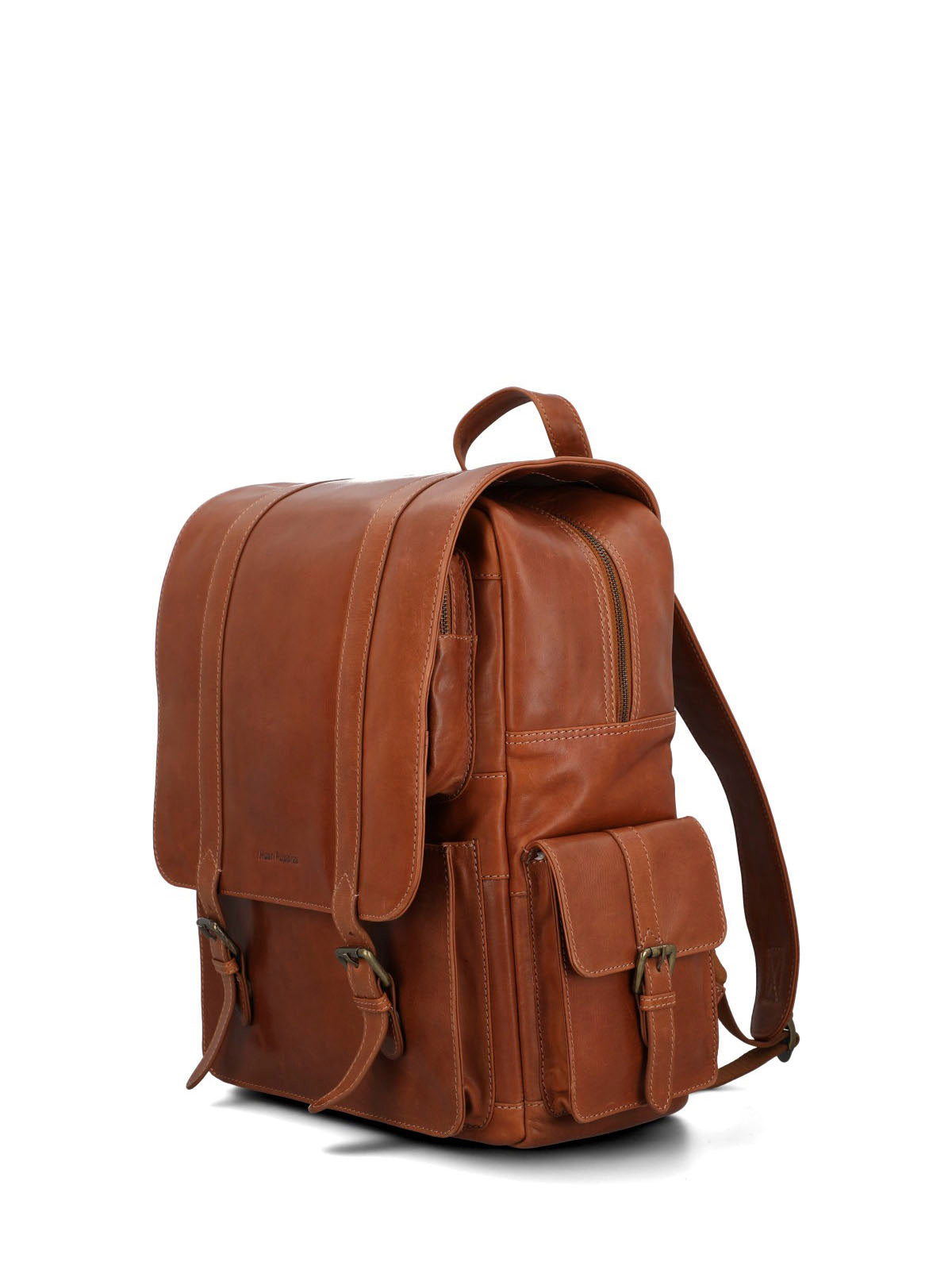Mochila Cuero Hombre Om Geoff Back Café Hush Puppies