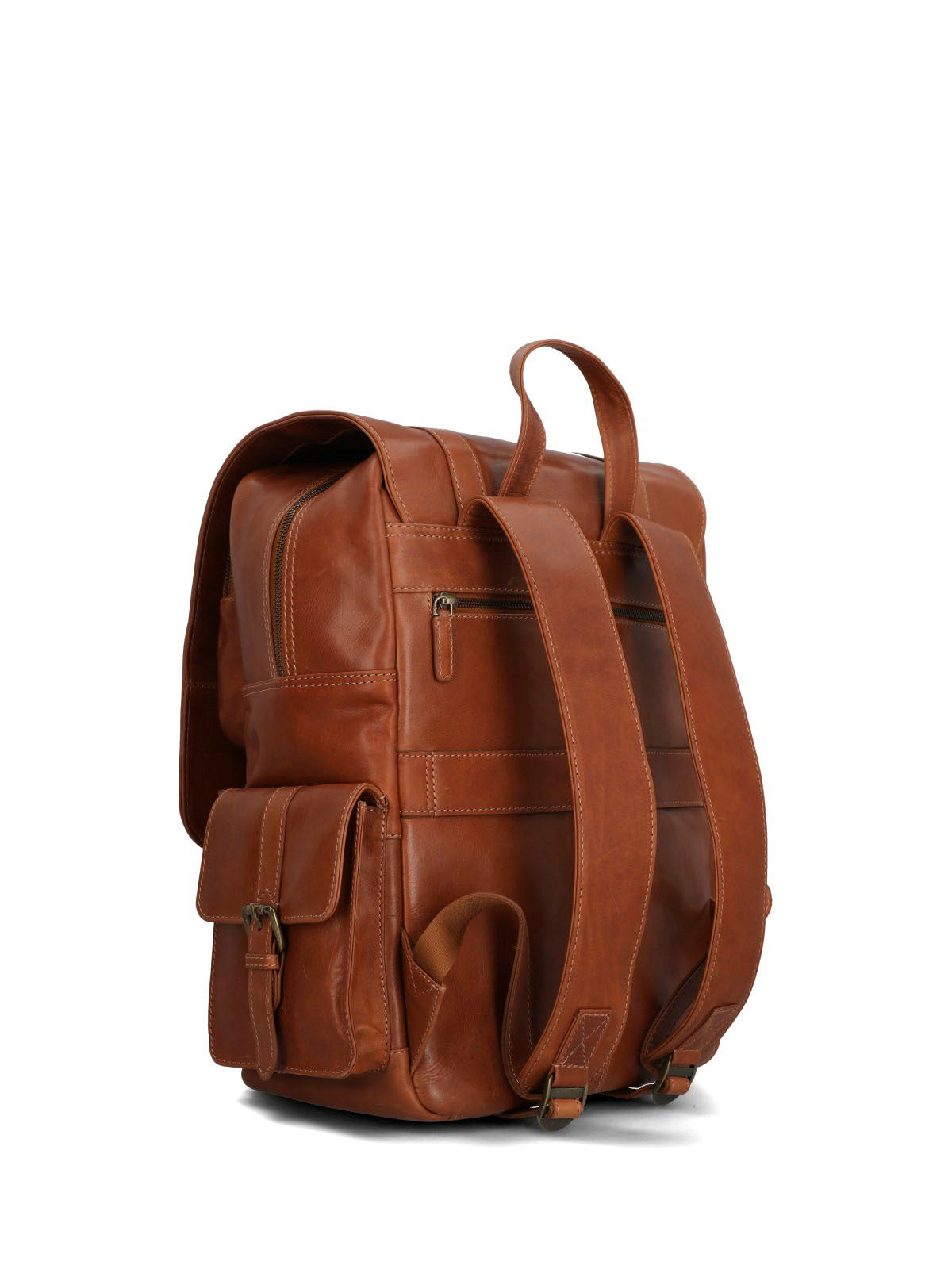 Mochila Cuero Hombre Om Geoff Back Café Hush Puppies