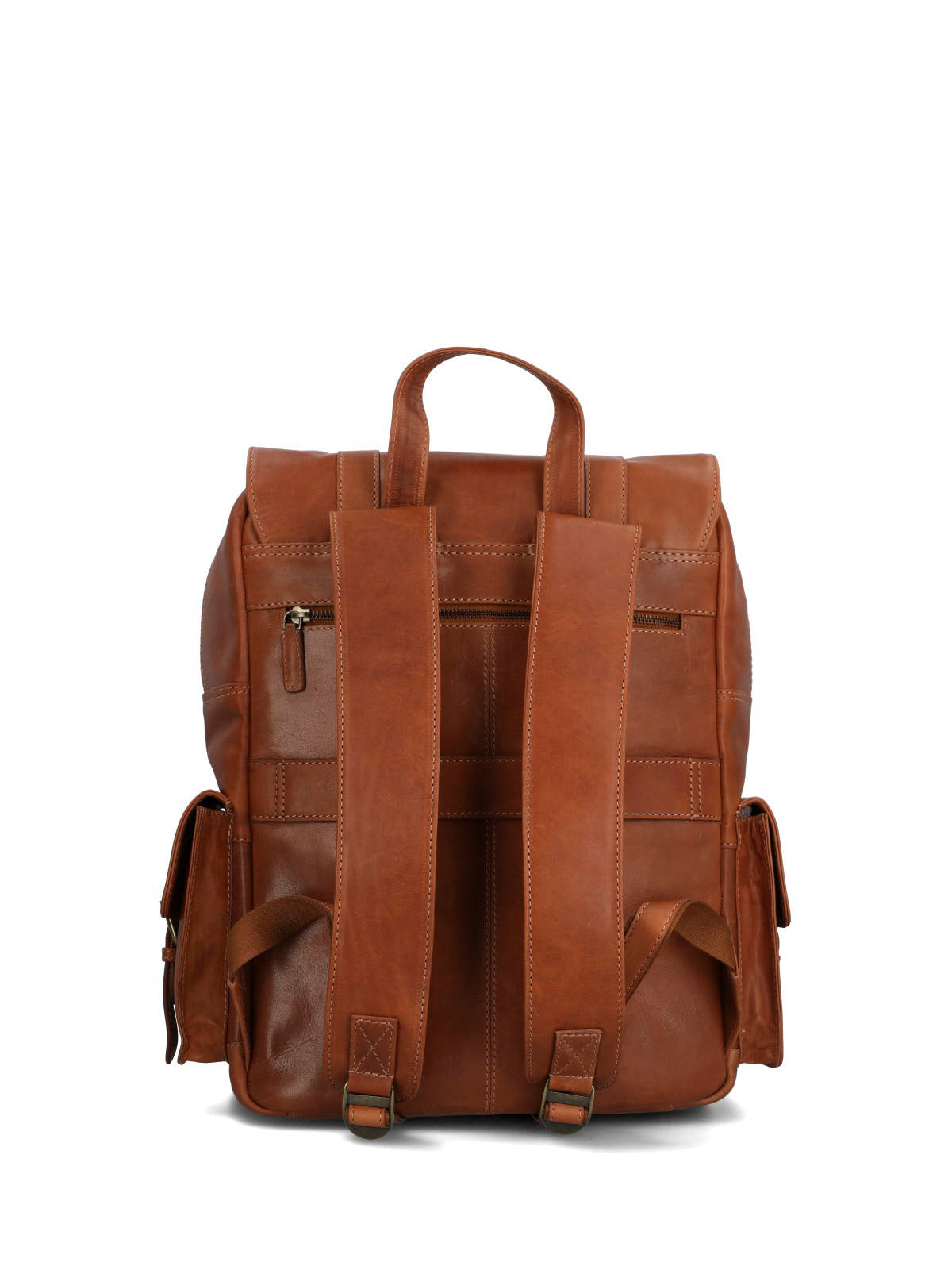 Mochila Cuero Hombre Om Geoff Back Café Hush Puppies