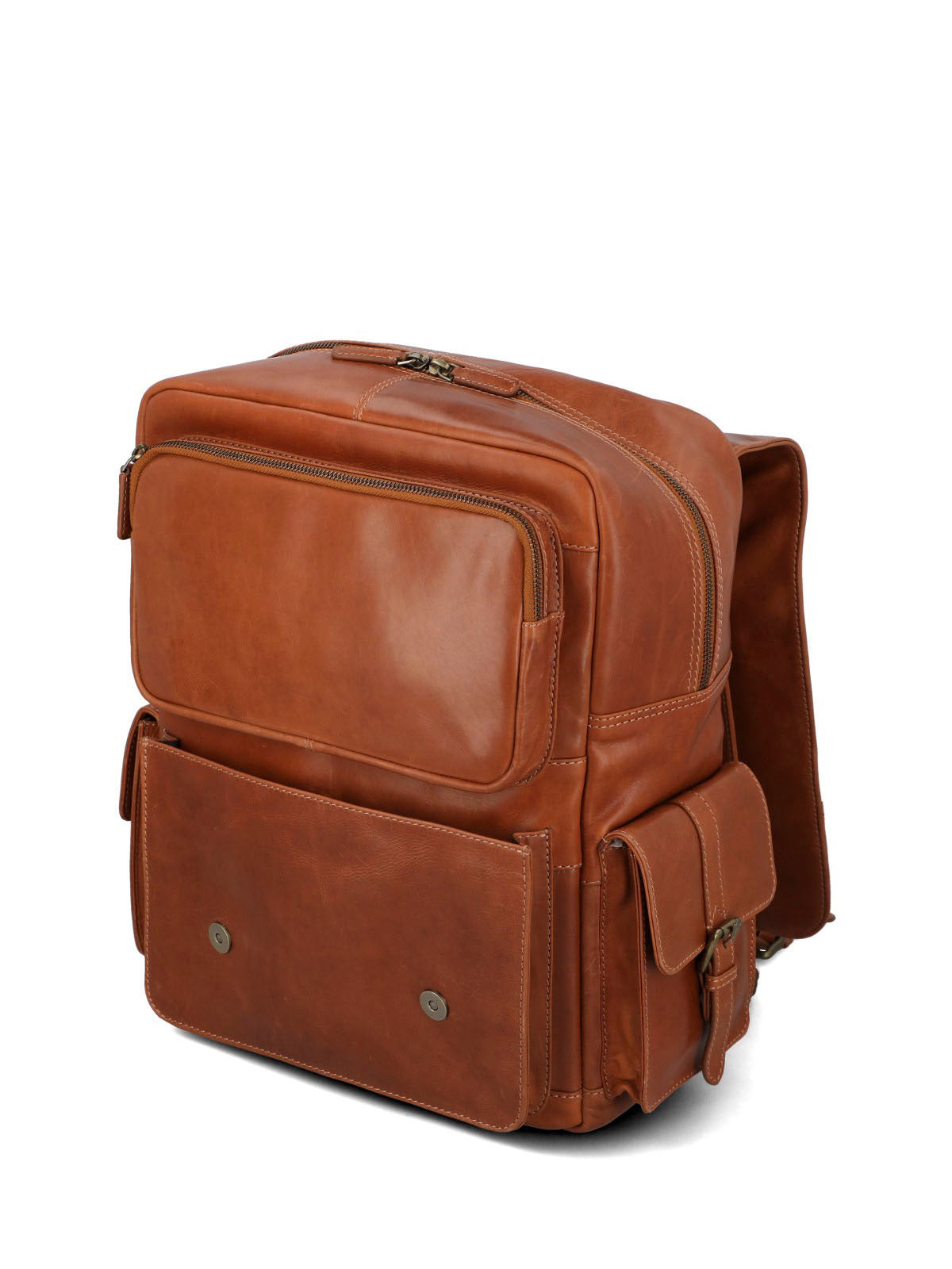 Mochila Cuero Hombre Om Geoff Back Café Hush Puppies