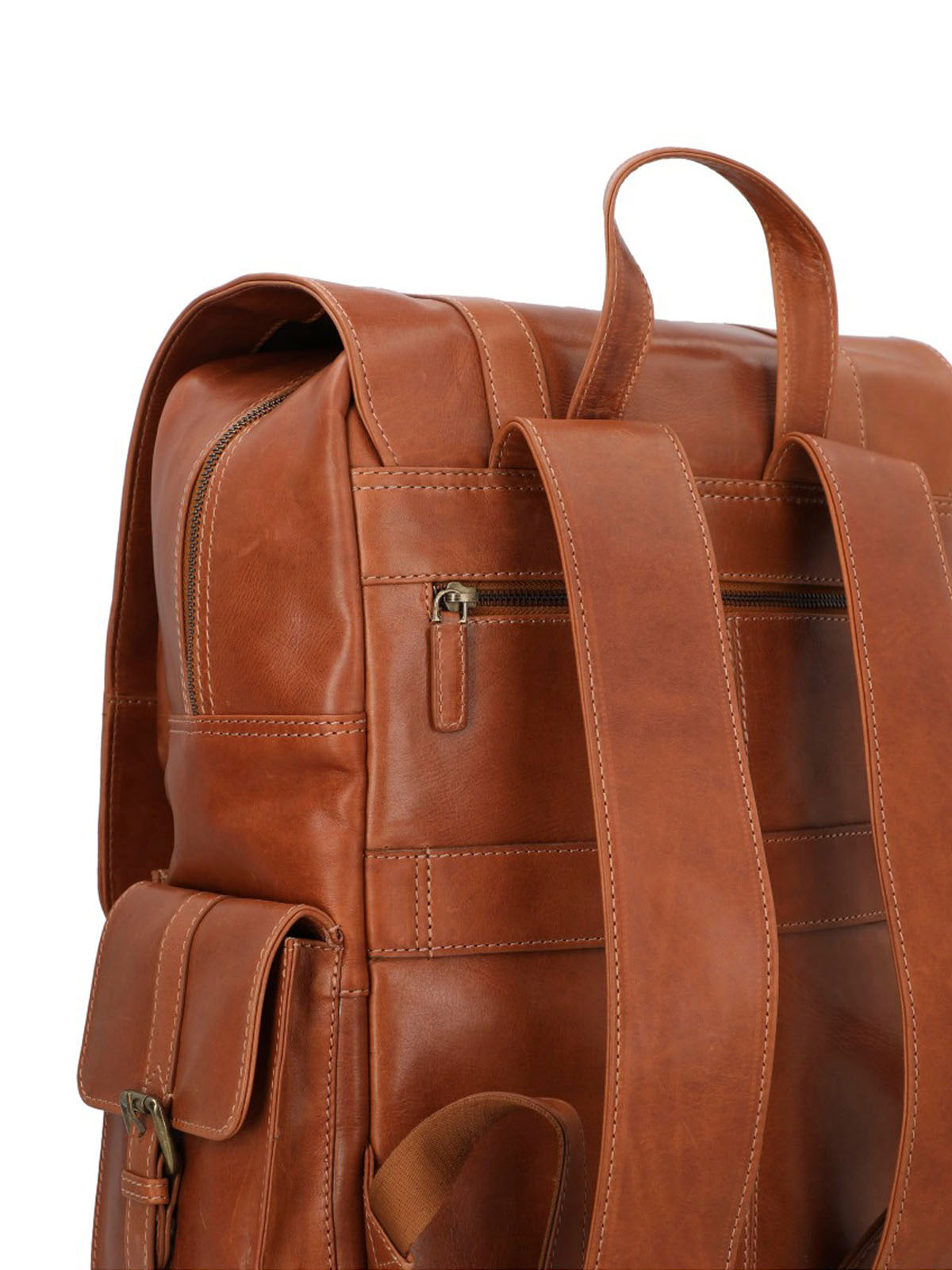 Mochila Cuero Hombre Om Geoff Back Café Hush Puppies