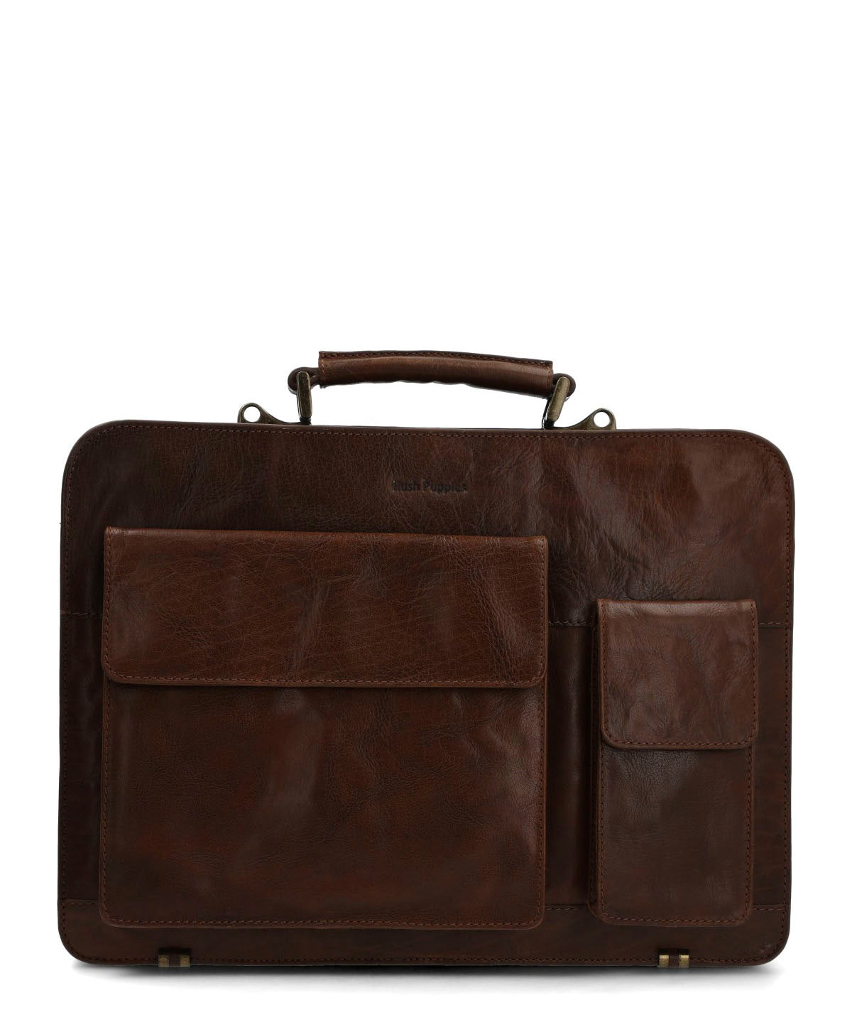 Maletin Cuero Hombre Vn George Bag Café Hush Puppies