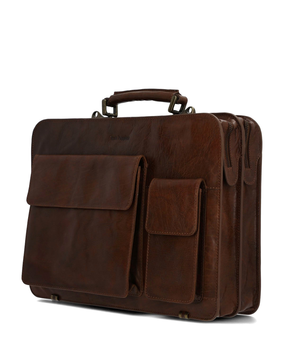 Maletin Cuero Hombre Vn George Bag Café Hush Puppies