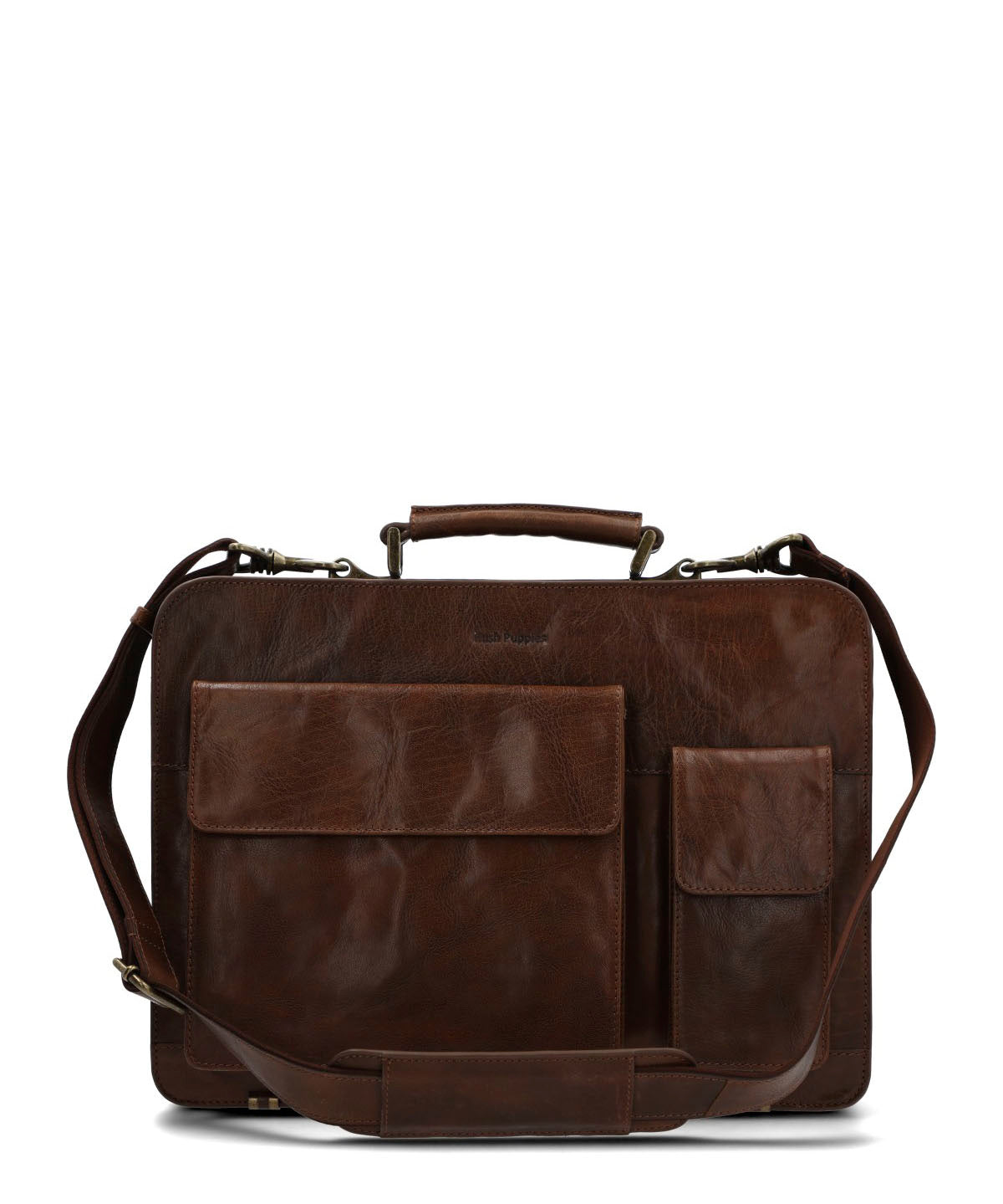 Maletin Cuero Hombre Vn George Bag Café Hush Puppies