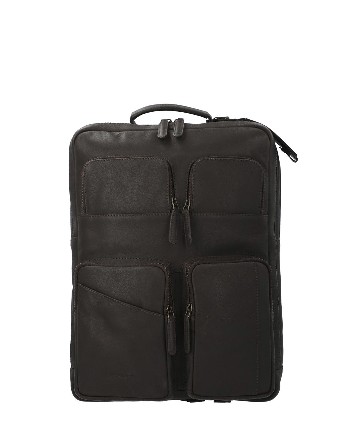 Mochila Cuero Hombre Th Henderson Back Café Hush Puppies
