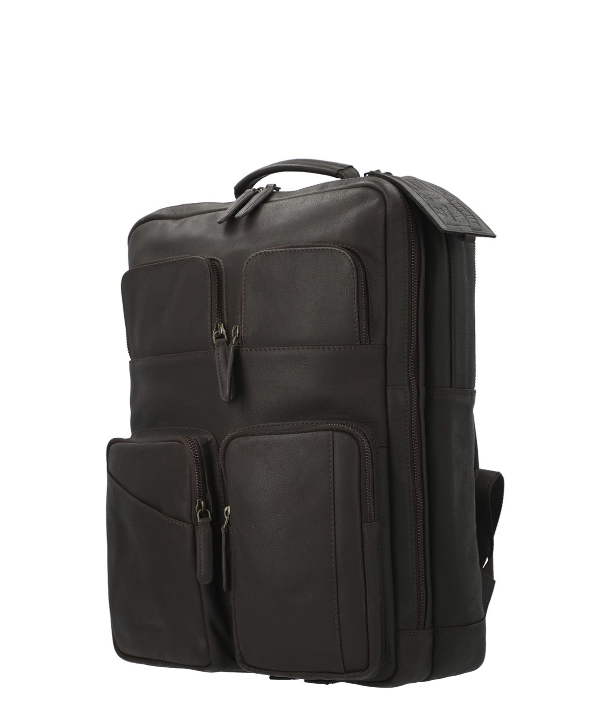 Mochila Cuero Hombre Th Henderson Back Café Hush Puppies