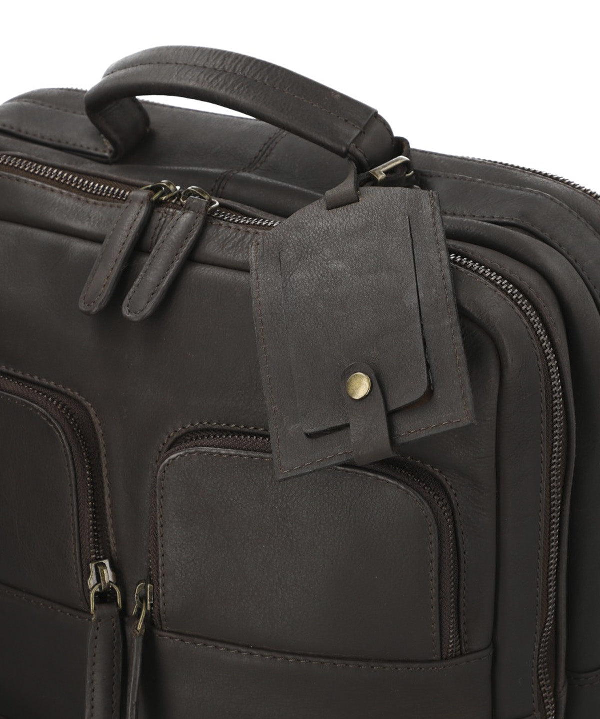 Mochila Cuero Hombre Th Henderson Back Café Hush Puppies