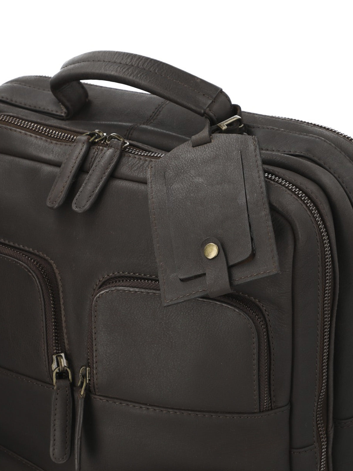 Mochila Cuero Hombre Th Henderson Back Café Hush Puppies