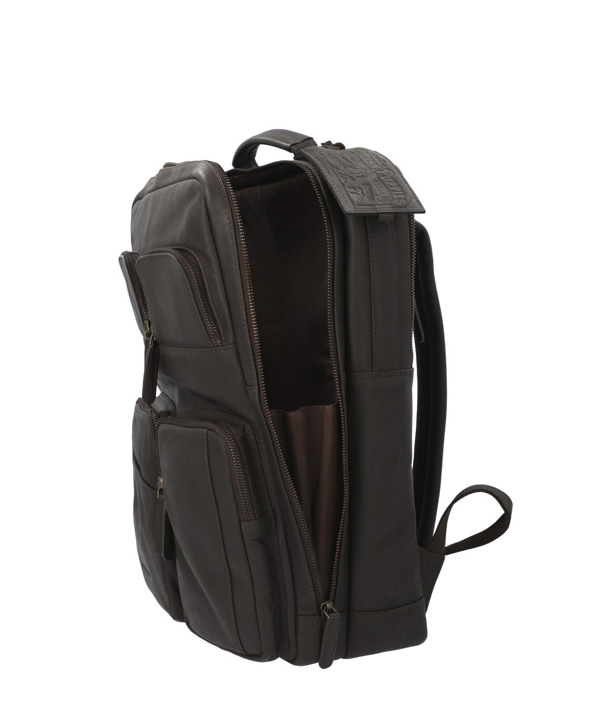 Mochila Cuero Hombre Th Henderson Back Café Hush Puppies