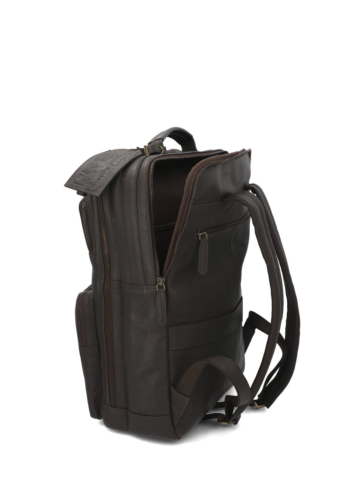 Mochila Cuero Hombre Th Henderson Back Café Hush Puppies