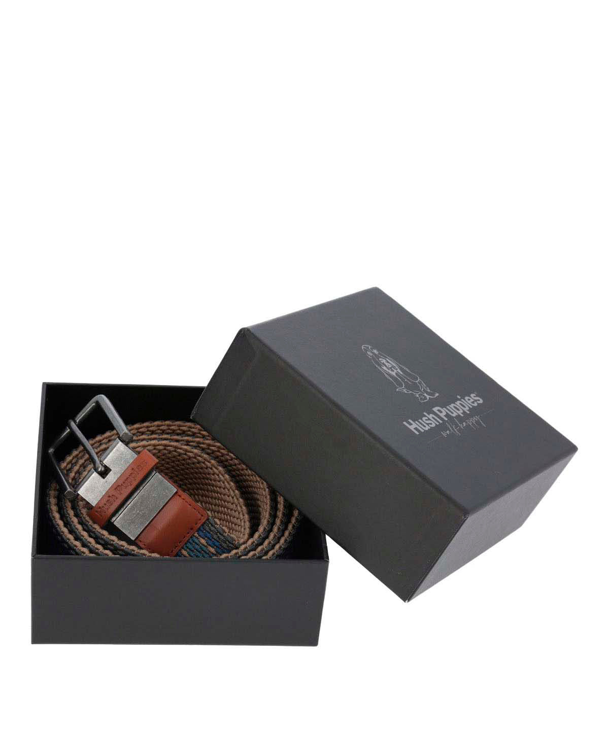 Cinturon Cuero /Elastano Hombre Hp Rev Fabero Multicolor Hush Puppies